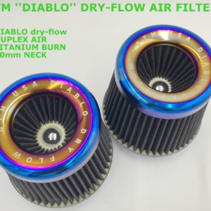 DTM  DIABLO TWIN DRY-FLOW 80mm NECK AIR FILTER