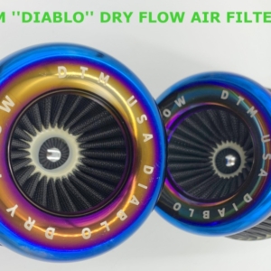 DTM  DIABLO TWIN DRY-FLOW 90mm NECK AIR FILTER